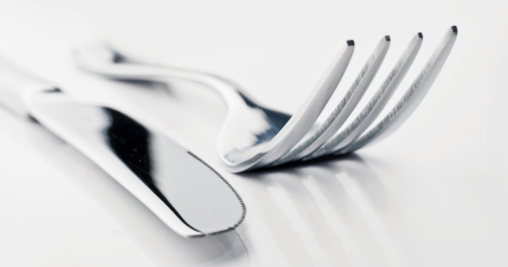 silverware on table